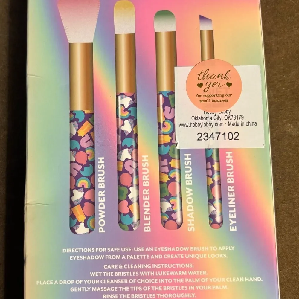 New Lucky Charms Makeup Brushes 4 Piece Set
